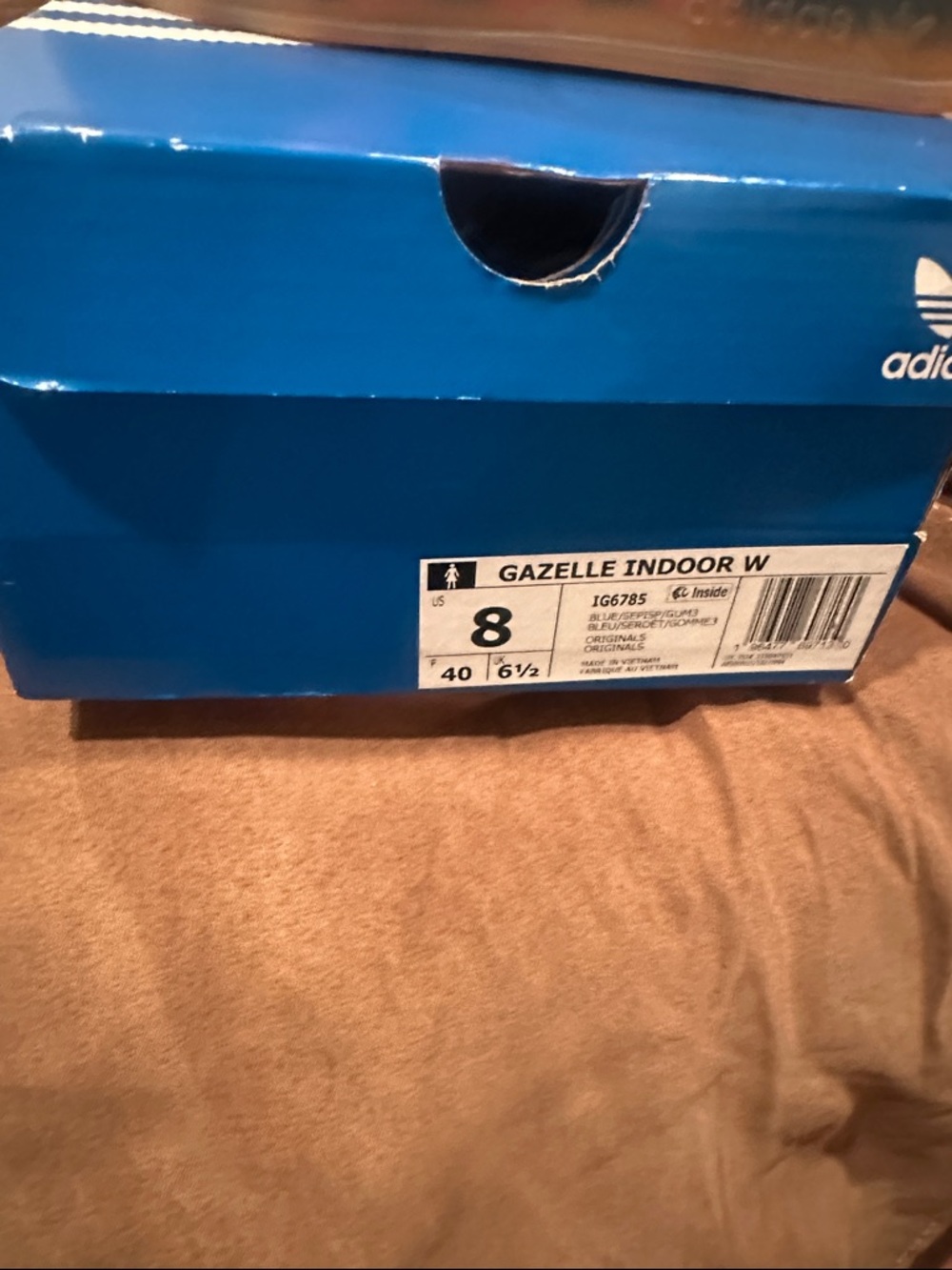 adidas Blue Gazelle Indoor W Shoe Box